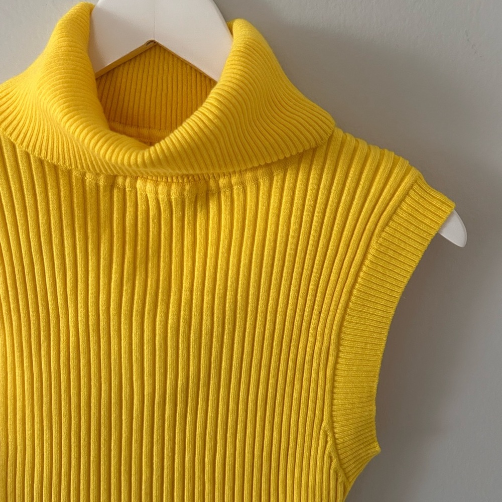 Soft Cotton Yellow Stretchy Sweater Shein XL